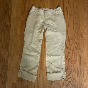 Liz Lange Maternity Khaki Linen Pants